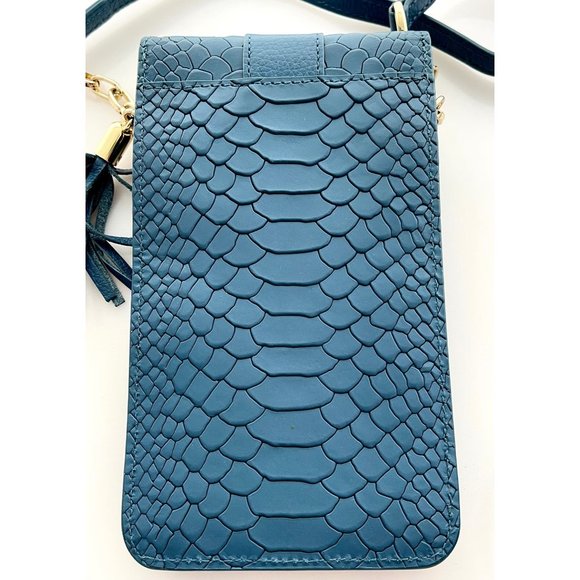 The Embossed Python Smart Phone Crossbody - Gigi New York - Denim - Penny- NWOT - Picture 5 of 8